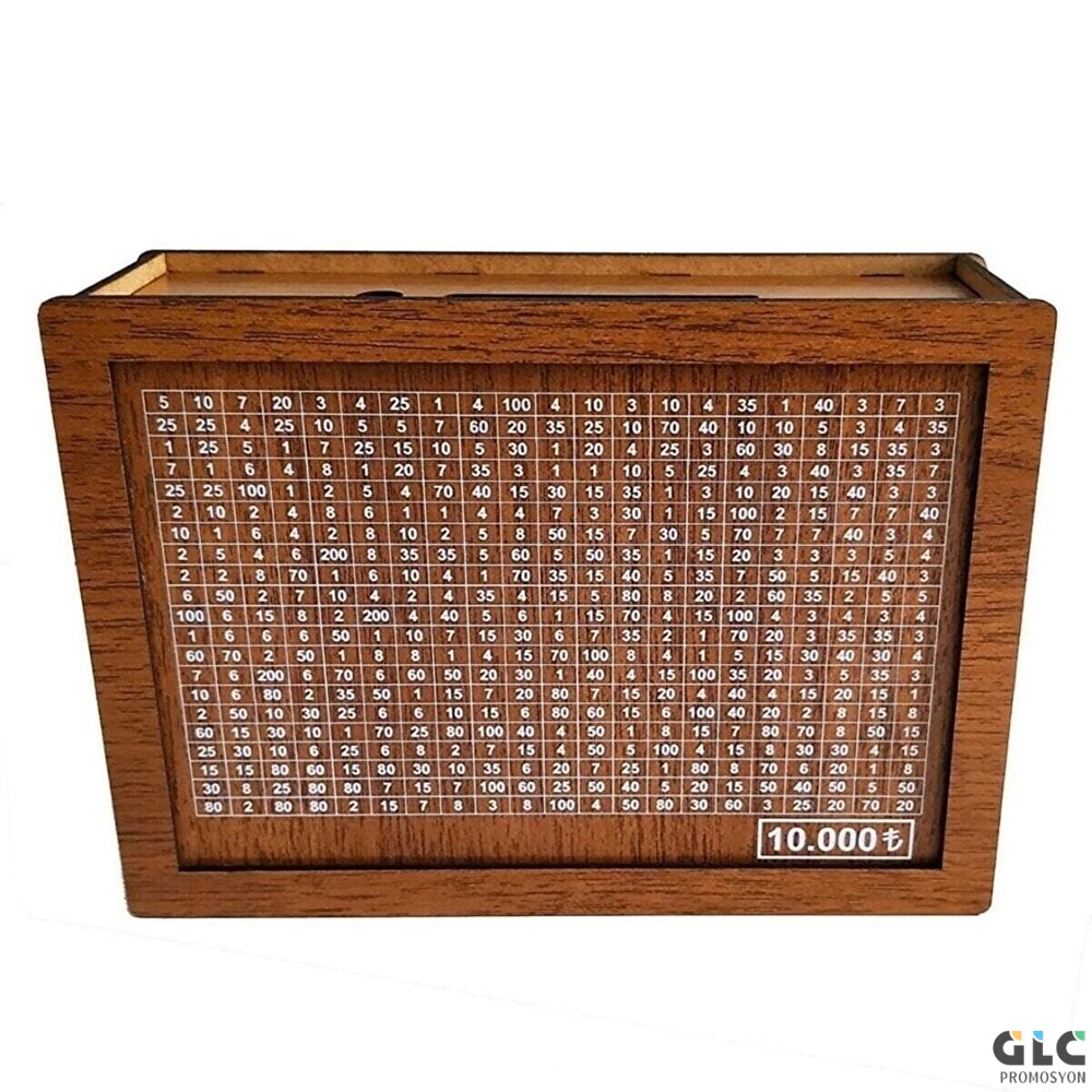 Ahşap 10.000 TL Hedef Kumbarası