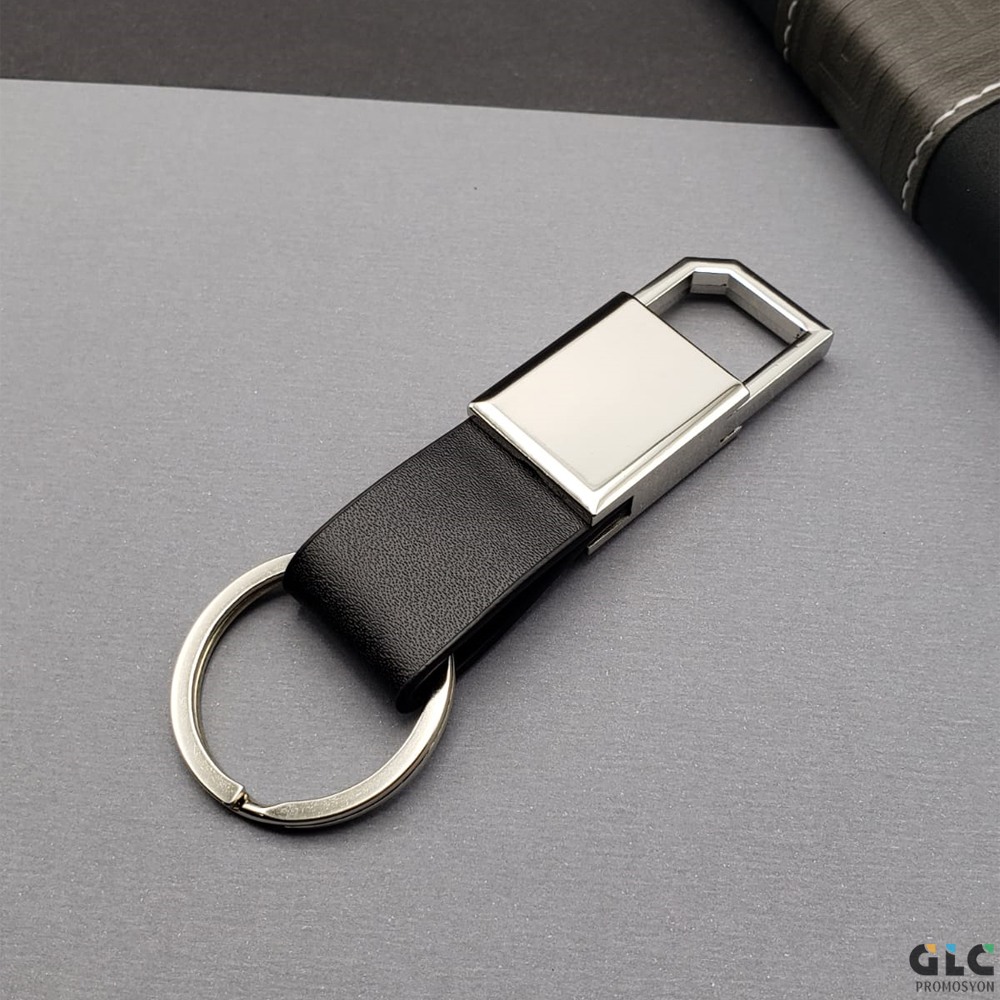 Siyah Gümüş Metal Anahtarlık